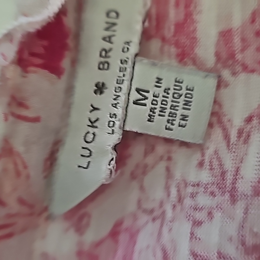 Lucky Brand pink and white blouse - Picture 2 of 10